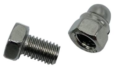 Hutmutter u. M5-Schraube V2A