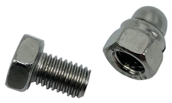 Hutmutter u. M5-Schraube V2A